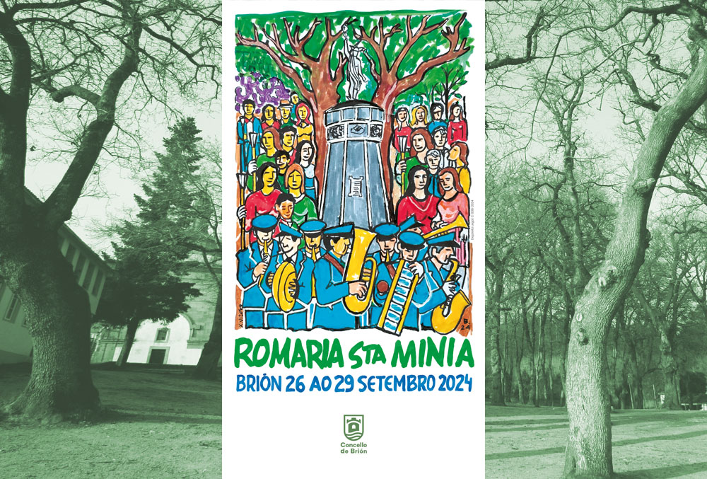 Cartel da Romaría de Santa Minia 2024